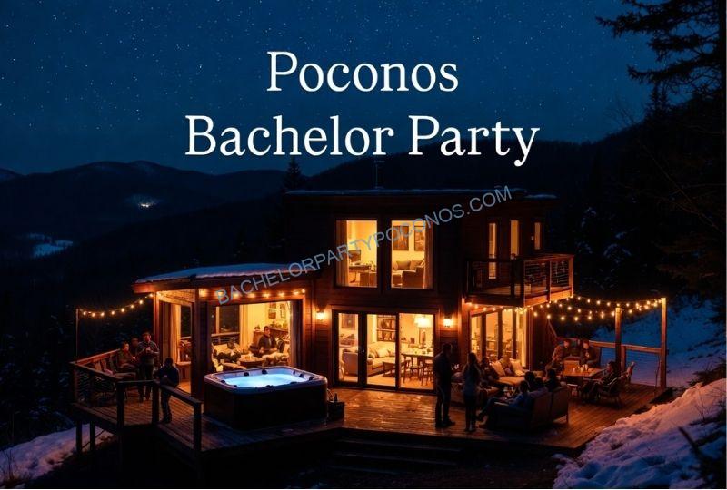 Poconos cabin bachelor party weekend private group rental experience